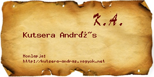 Kutsera András névjegykártya